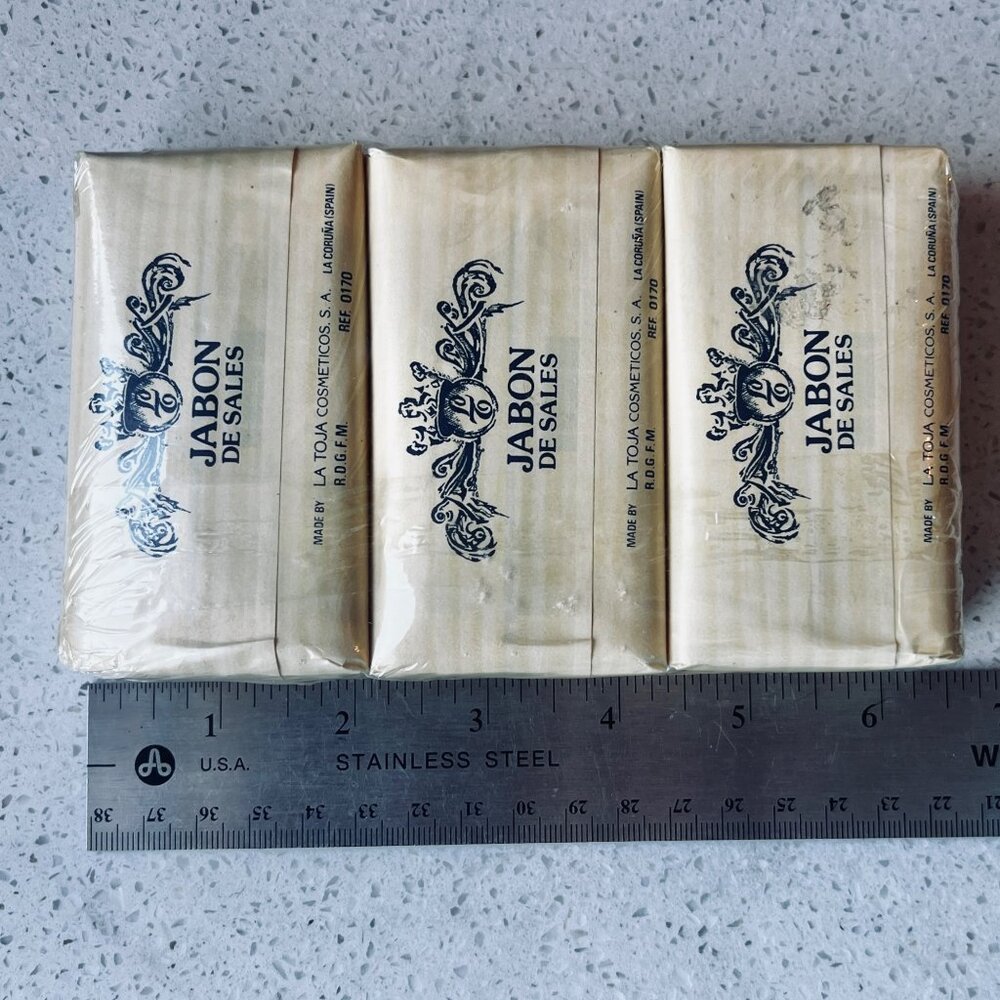 Jabon De Sales Mineral Salts Soap Set Of 3 120g Each Made By La Toja - Picture 4 of 5